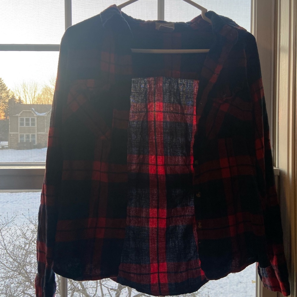 Passport Blue and Red Flannel
